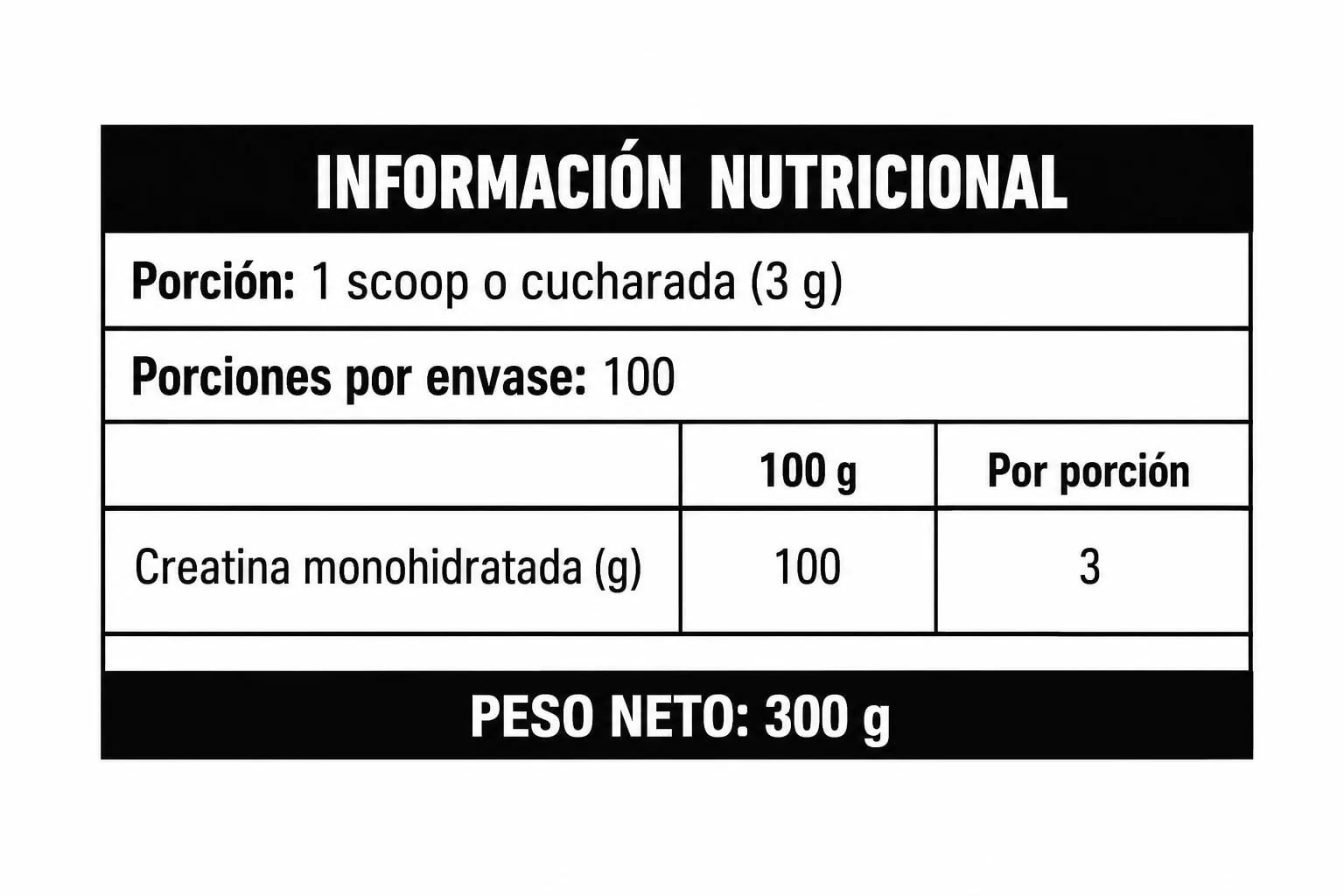 Creatina Strong Monohidratada 300 Gr · imagen