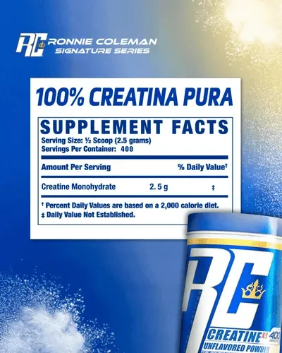 Creatine XS 1 Kg · tabla nutricional