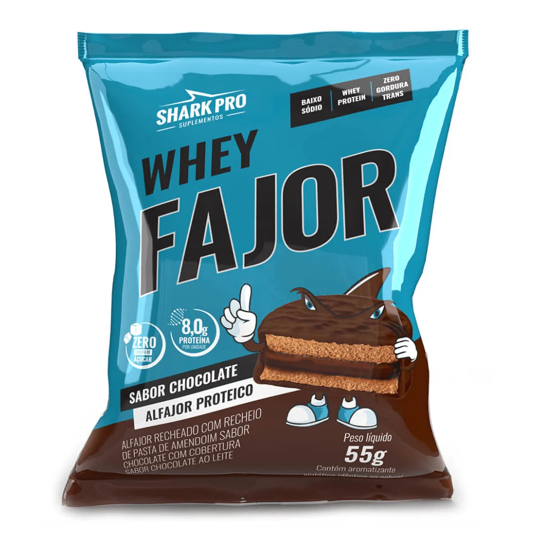 Shark Whey Alfajor 12 Uni Chocolate · imagen
